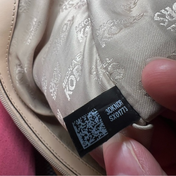 MICHAEL KORS Studio Signature White Tan EMRY Large Top Zip Tote Sections - Picture 11 of 13